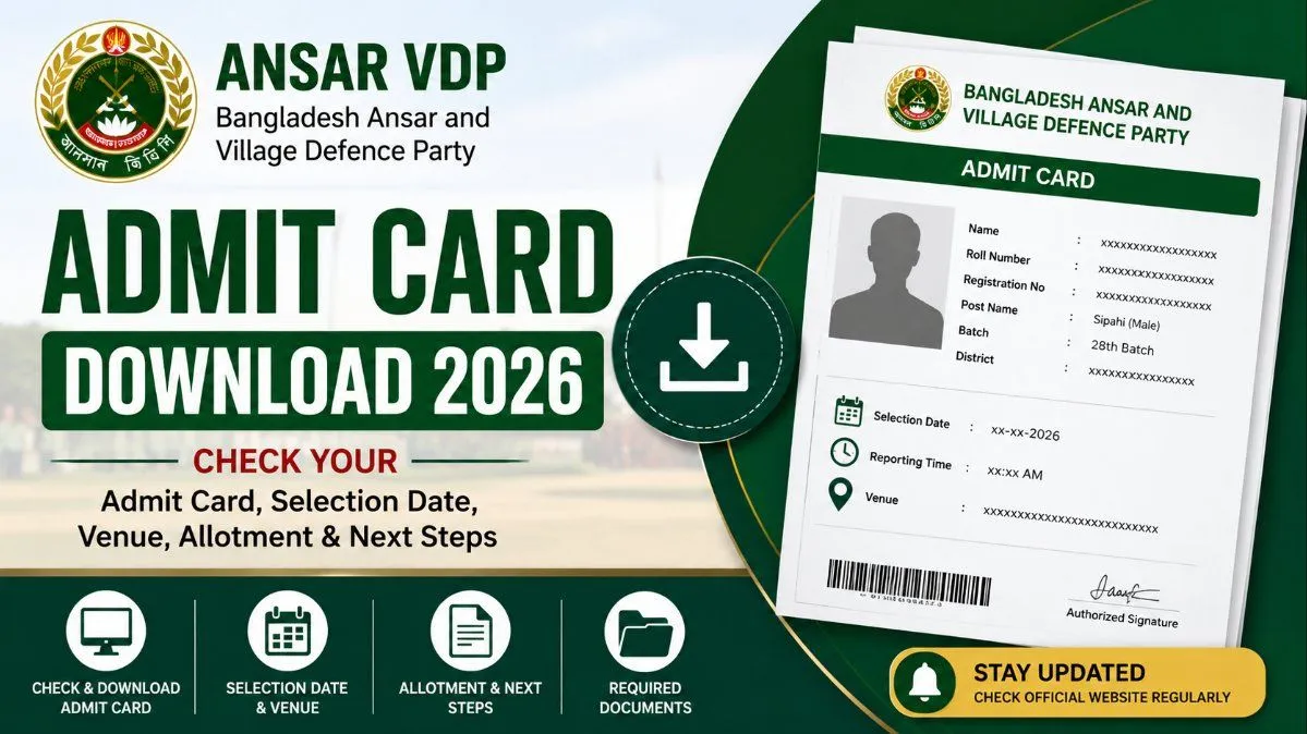 Ansar VDP Admit Card Download 2026 – Check Now