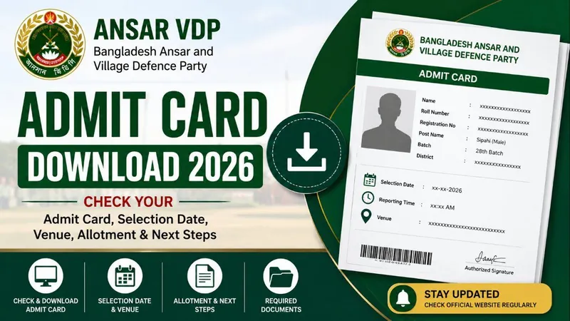 Ansar VDP Admit Card Download 2026 : Check & Download Admit Card
