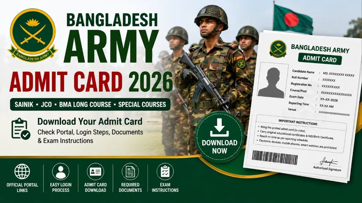 Bangladesh Army Admit Card 2026 β Download Now