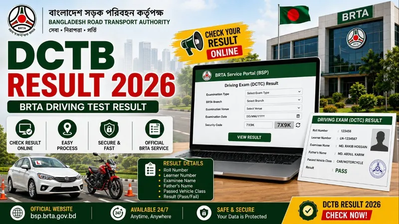 DCTB Result 2026 – Check Driving Test Result Online