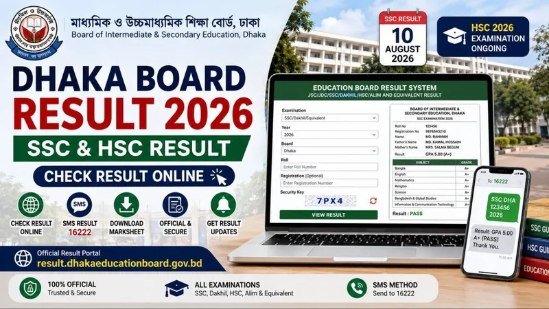 Dhaka Education Board Result 2026 – Check SSC & HSC Result Online