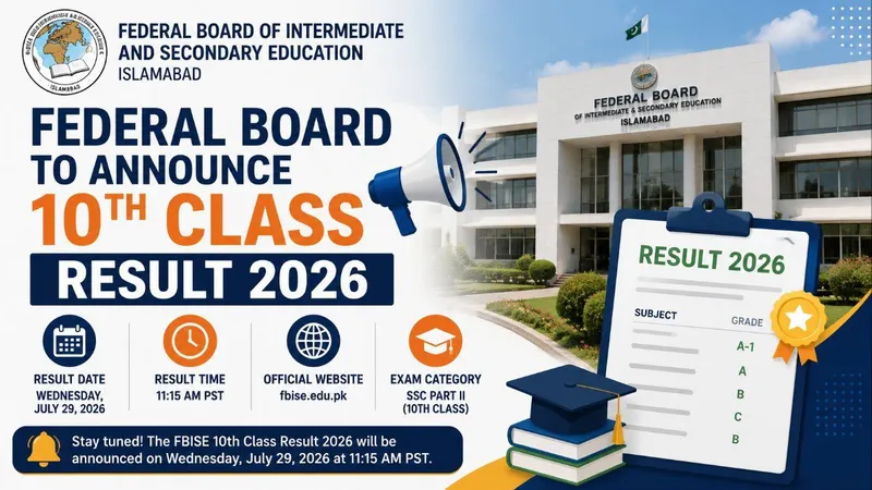 FBISE 10th Class Result 2026 Announced: Check Your Matric Score Here
