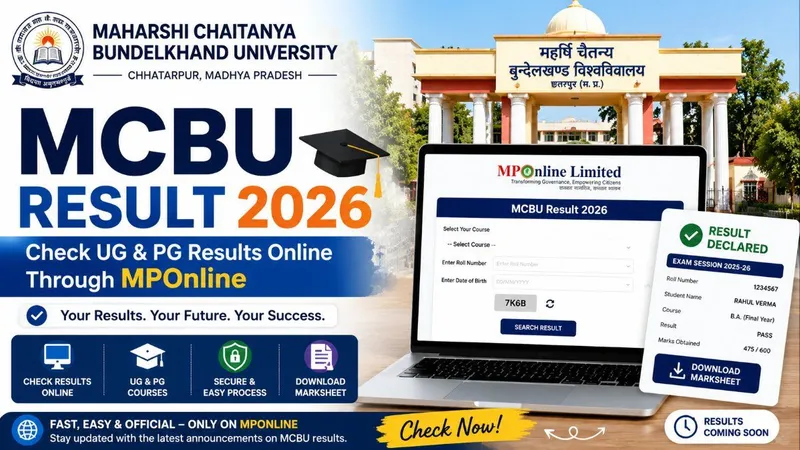 MCBU Result 2026: Check UG & PG Results Online Through MPOnline