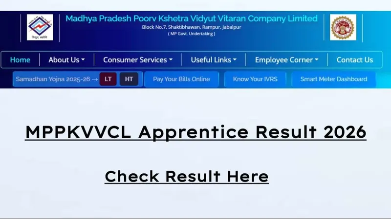 MPPKVVCL Apprentice Result 2026: Check Graduate and Technical Selection List, Joining Dates, and Stipend Details