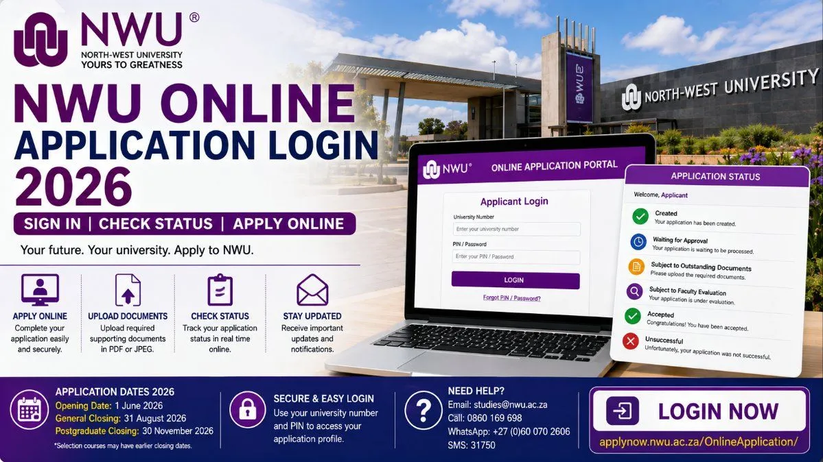 NWU Online Application Login 2026 – Sign In & Check Status
