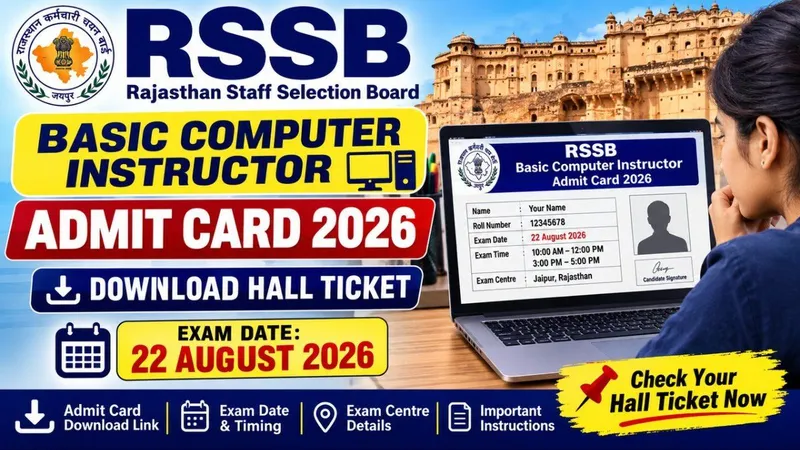 RSSB Basic Computer Instructor Admit Card 2026 – Download Hall Ticket, Exam Date & Details