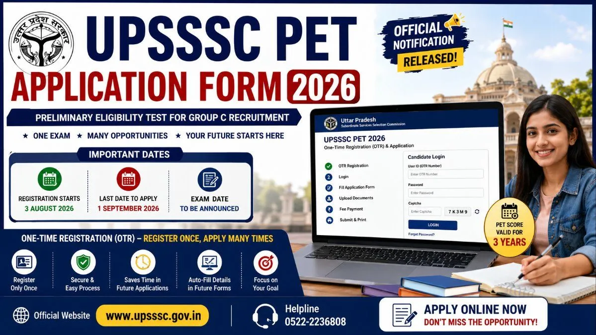 UPSSSC PET Application Form 2026: Apply Online